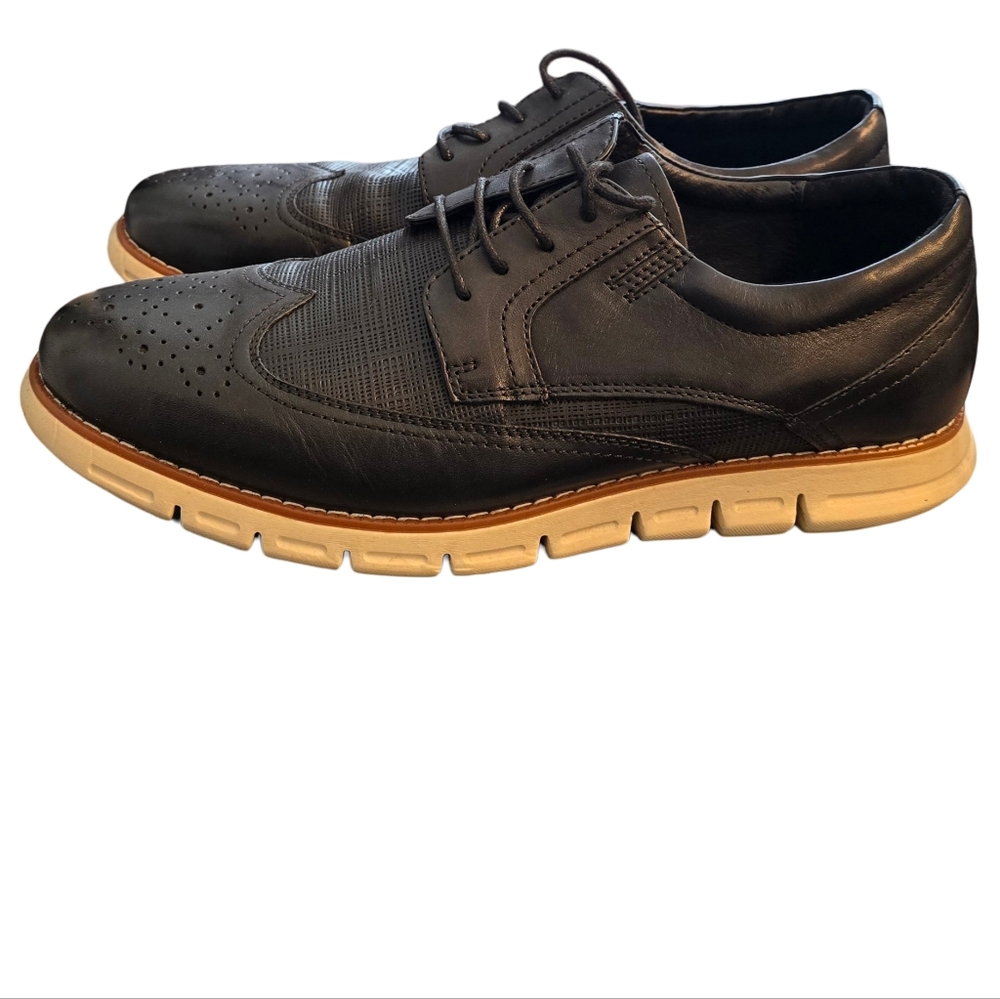 Bruno Marc | Men’s Black Wingtip Oxford Dress Shoes | Size 11 - Picture 4 of 6